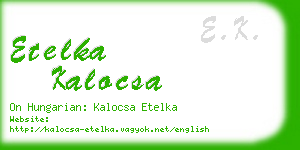 etelka kalocsa business card